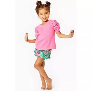 Lilly Pulitzer Girls Mini Janna Eyelet Top